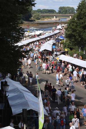Visitors of the annual Book Market in Deventer, the Netherlands. This is the largest book market in Europe.のeditorial素材