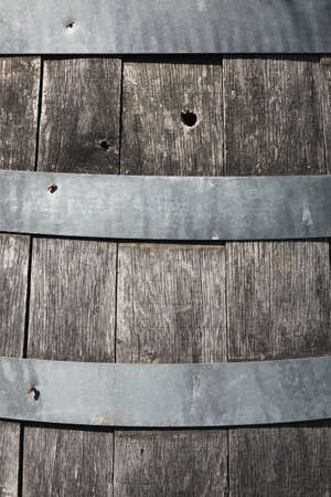 A close-up of a wooden barrelの写真素材