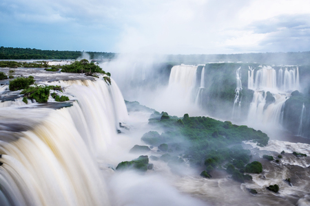 Iguazu Falls on the Border of Argentina and Brazilの写真素材