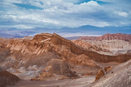Valley of the Moon (Spanish: Valle de La Luna ) in the Atacama Desert, Chile, South America.の写真素材