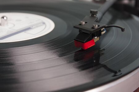 Old record LP and playerの写真素材