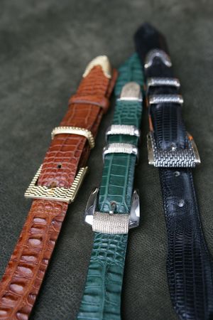 Hand Crafted belt bucklesの写真素材