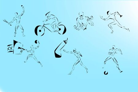 The symbols of seven kinds of sport  のイラスト素材