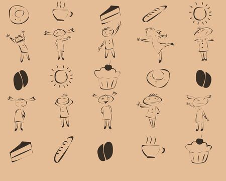 Sweet background for coffee themeのイラスト素材