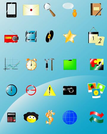 Sweet media iconsのイラスト素材