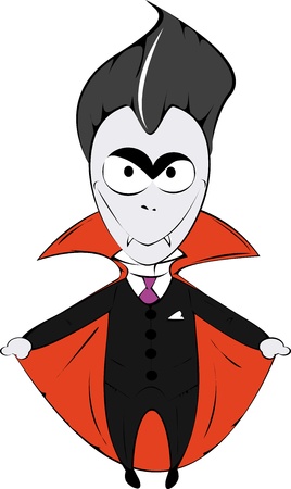 Boy in the Dracula costumeのイラスト素材