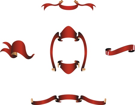 Christmas ribbon  Vector  Isolatedのイラスト素材