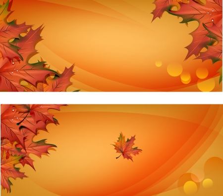 Autumn banners, vectorのイラスト素材
