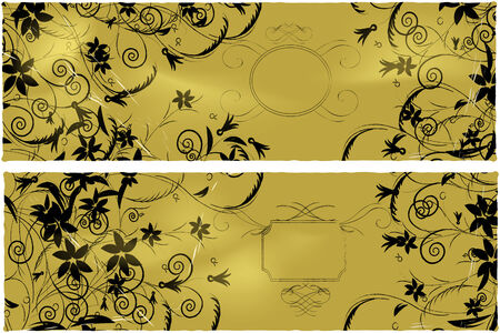 Flower banners  Vectorのイラスト素材