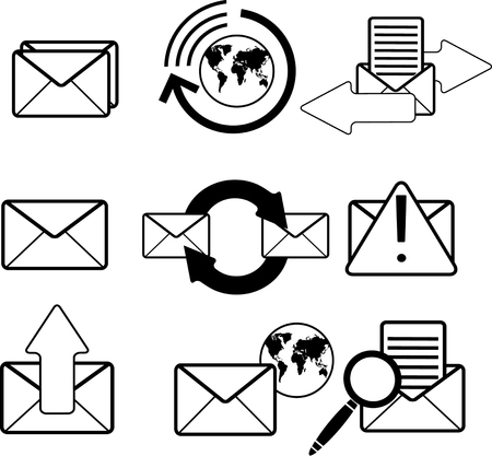 Mail icons. Vectorのイラスト素材