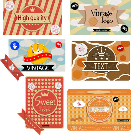 Vintage labels  Vector eps 10のイラスト素材