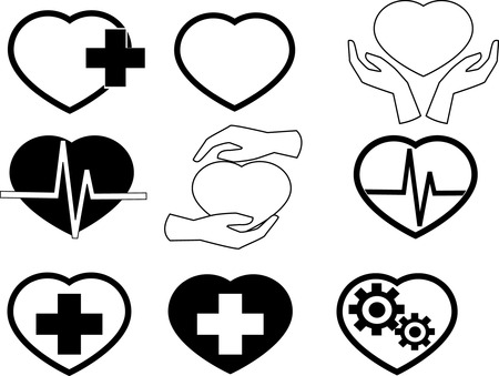 Heart icons. Vector eps 10のイラスト素材
