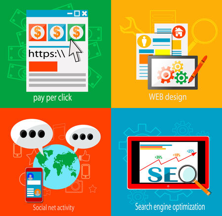 Media icons. のイラスト素材