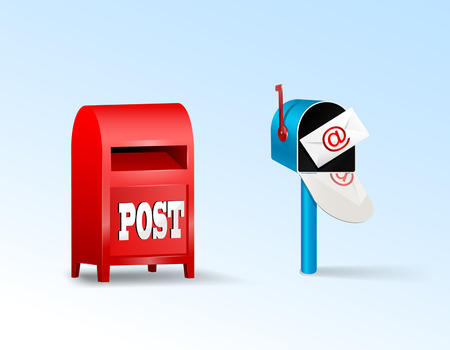 Post boxes. のイラスト素材