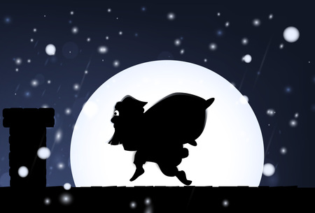 Santa\'s visiting house.のイラスト素材