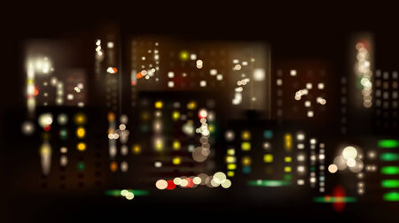 Blurred image of a city at night.のイラスト素材