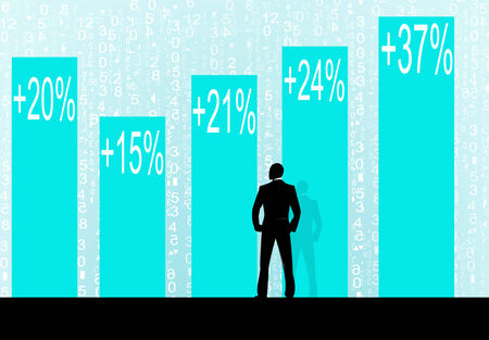 illustration of growth indicators in the businessのイラスト素材