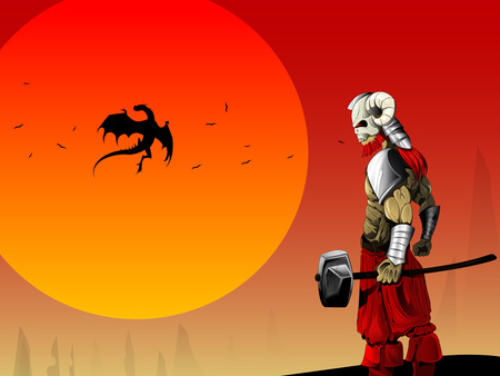 Ancient warrior imageのイラスト素材