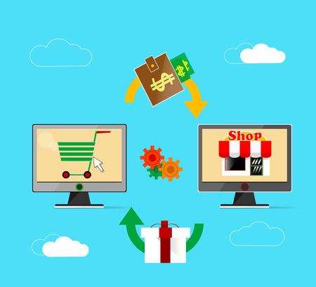 On line storeのイラスト素材
