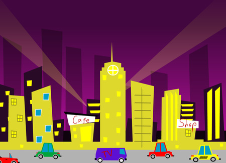 Cartoon cityのイラスト素材