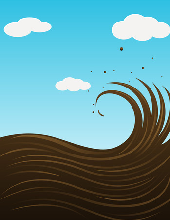 Chocolate wave backgroundのイラスト素材