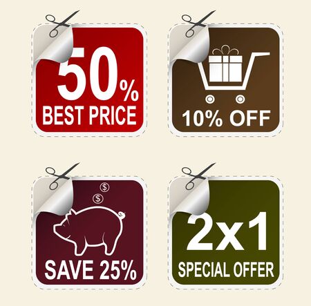 Vector sale couponsのイラスト素材