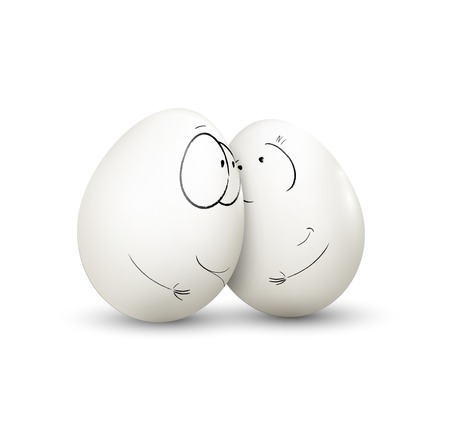 Sweet couple eggのイラスト素材