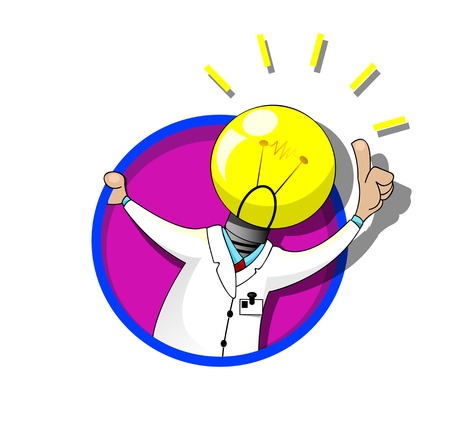 Cartoon light bulbのイラスト素材