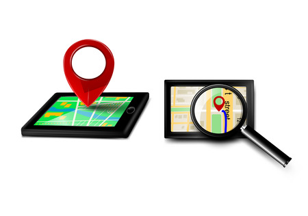 Gps navigator icons. Vector のイラスト素材