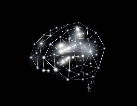 Futuristic image of the brain. Vector のイラスト素材