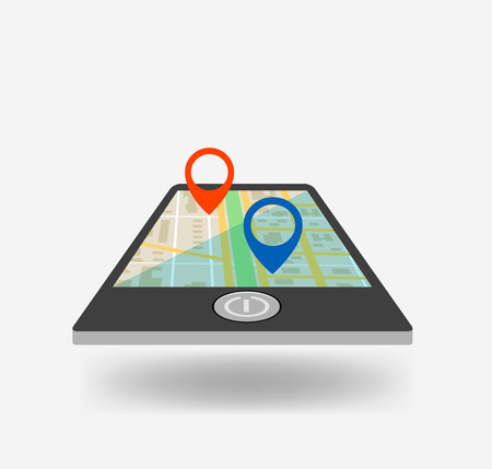 Phone GPS icon. Vector  のイラスト素材