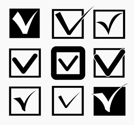 Check icons set. Vector のイラスト素材