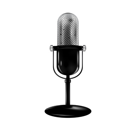 Retro microphone. Vector  のイラスト素材