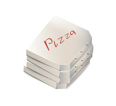 Pizza boxes. Vector のイラスト素材