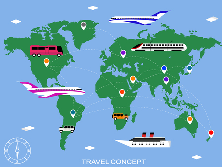 Travel concept background. Vectorのイラスト素材