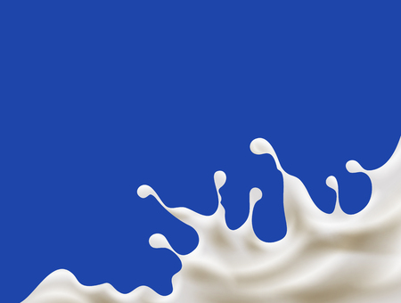 Realistic splash of milkのイラスト素材