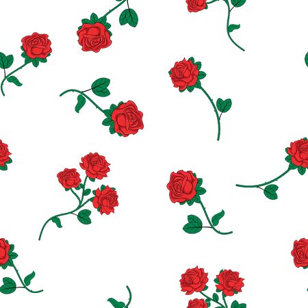 Seamless wallpaper wild rosesのイラスト素材