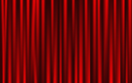 Theatrical background. Red drape curtainsのイラスト素材