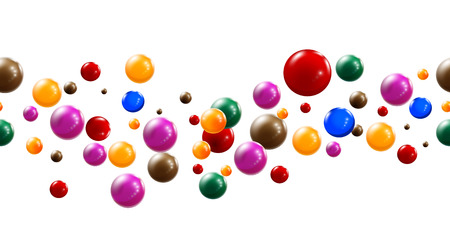 Colorful Glossy Balls Background.のイラスト素材
