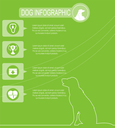 Dog infographics with icons.のイラスト素材