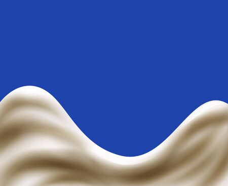 Yogurt splash on blue backgroundのイラスト素材
