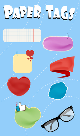 Set with different price tagsのイラスト素材