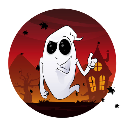 Ghost Halloween conceptのイラスト素材