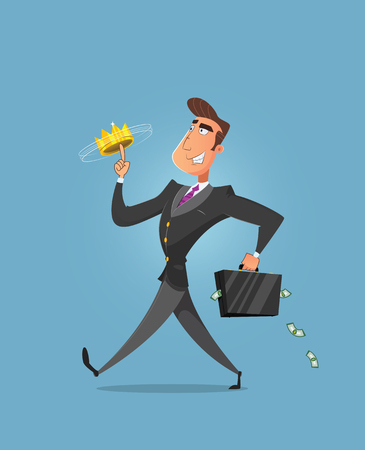 Businessman with money , Rich businessman - vector illustrationのイラスト素材