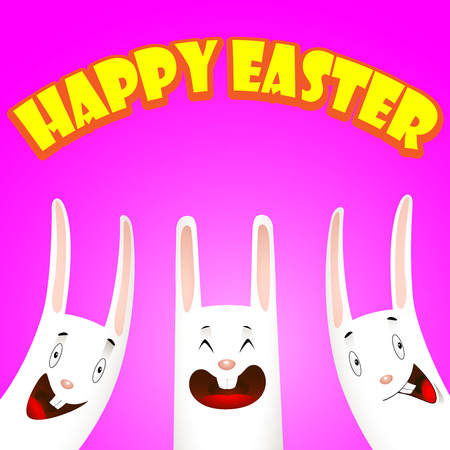 Easter rabbit, easter Bunny Vector illustration.のイラスト素材