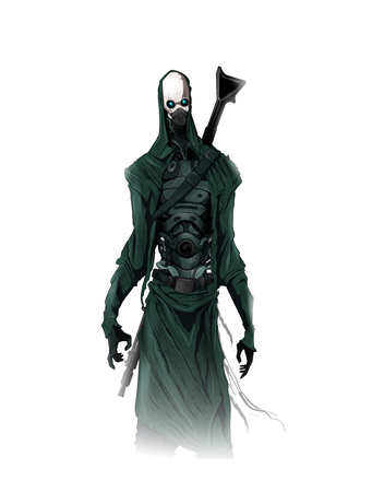 Cyborg concept illustration.のイラスト素材