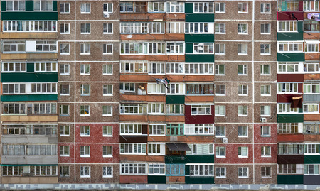 Front facade of buildingの写真素材