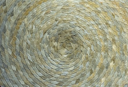 Wicker rattan circle texture macro photoの写真素材
