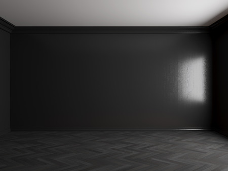 3d render of dark interiorl 8kの写真素材