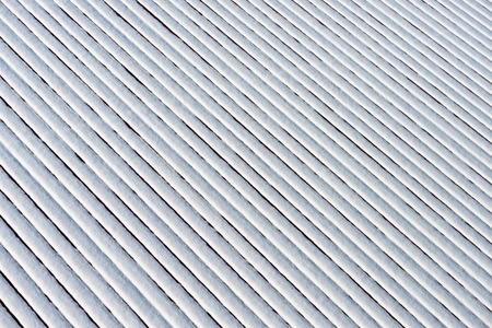 Diagonal lines of snow